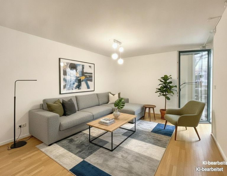 Wohnzimmer KI-Möbliert