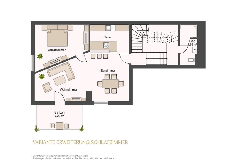 3. OG - Einrichtungsvorschlag Schlafzimmer