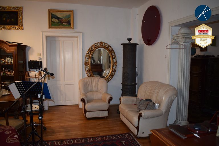 Sitzecke mit Holzofen