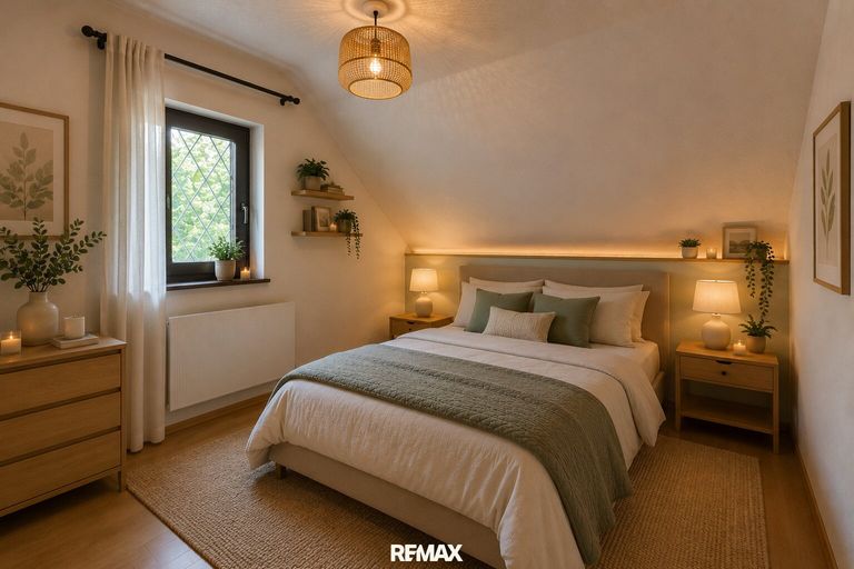 Schlafzimmer (virtuell eingerichtet)