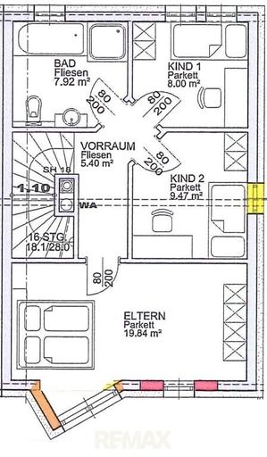 Grundriss 1. Stock
