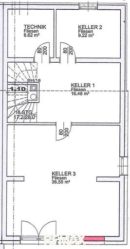 Grundriss Keller
