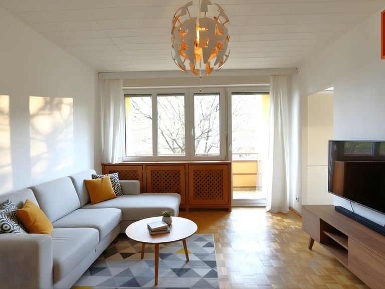 Wohnzimmer KI generiert