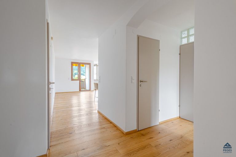 Vorraum - Blick Richtung Wohnzimmer sowie Zugang WC und Bad