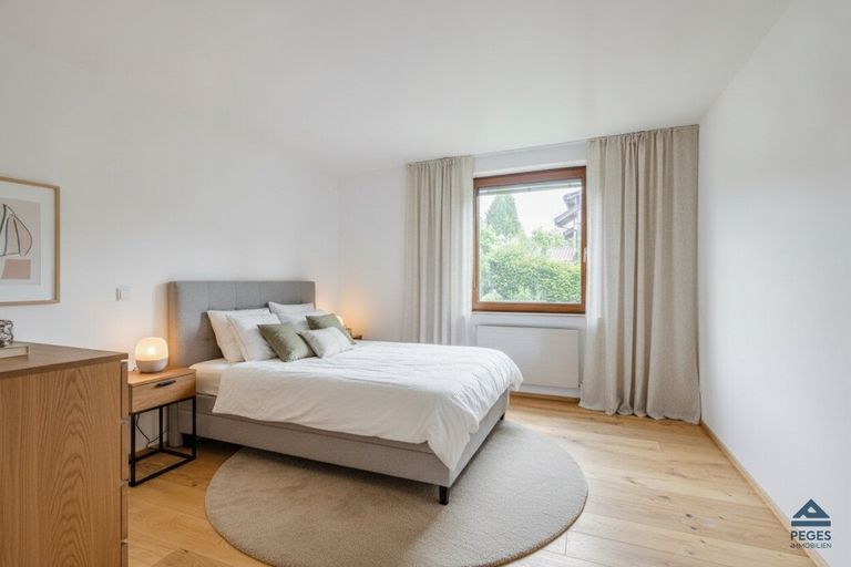Zimmer II mit Einrichtungsvorschlag - Dekoration und Möblierung KI-generiert