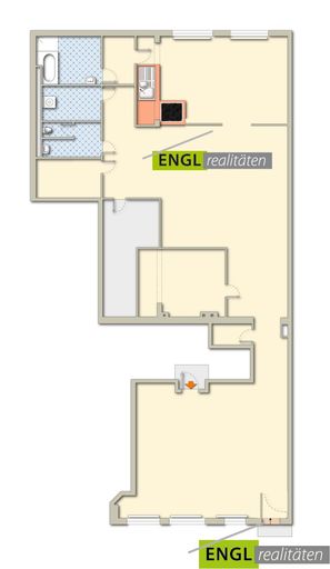 Plan vom Geschäftslokal mit ca. Angaben.