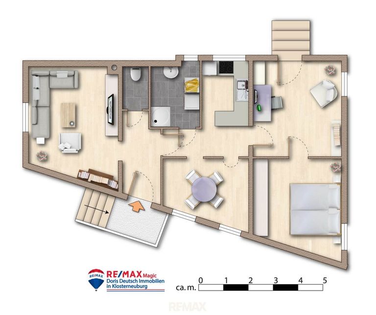 Grundriss 347a möbliert