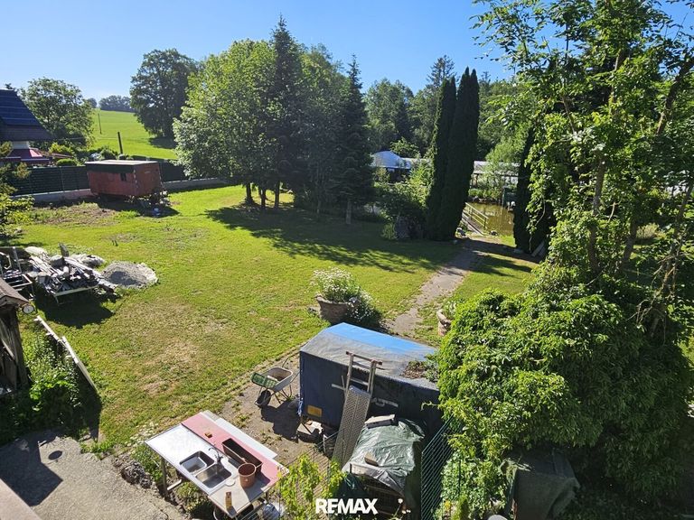 Blick von Terrasse im OG