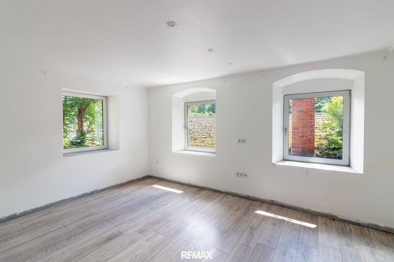 Wohnzimmer mit viel Tageslicht