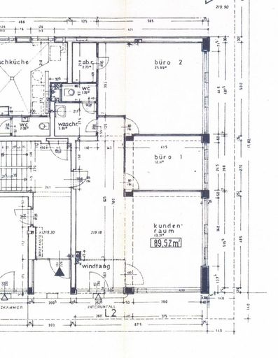 Plan Geschäftslokal Büro