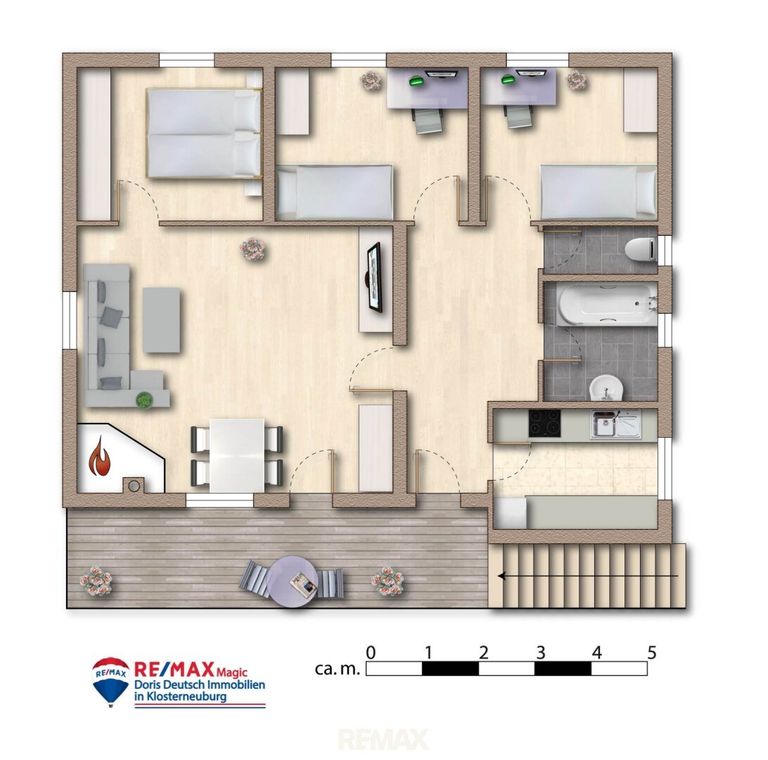 Grundriss möbliert
