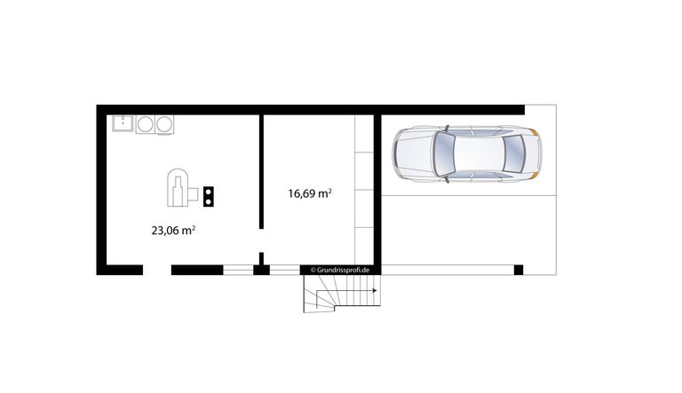 Keller und Carport