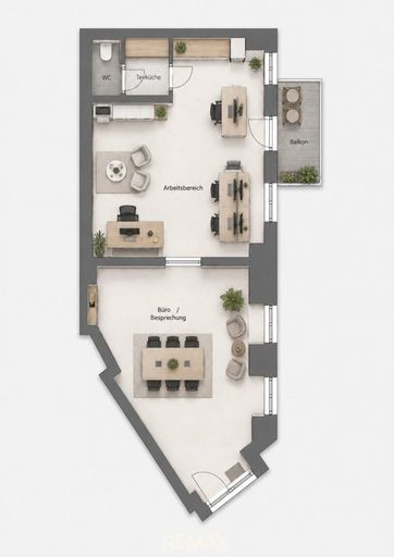 Grundriss als schematische Darstellung