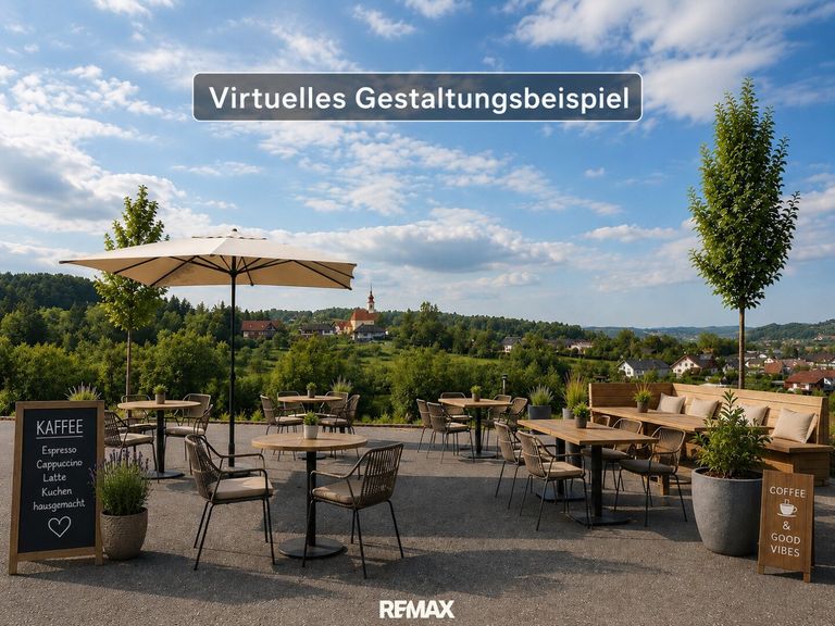 Virtuelles Gestaltungskonzept – Gastterrasse