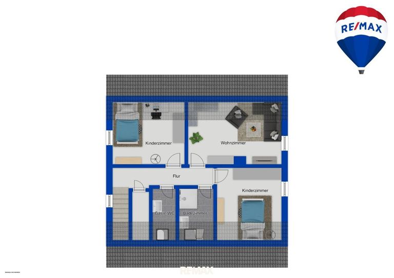 Grundriss Wohnung 2. Stock
