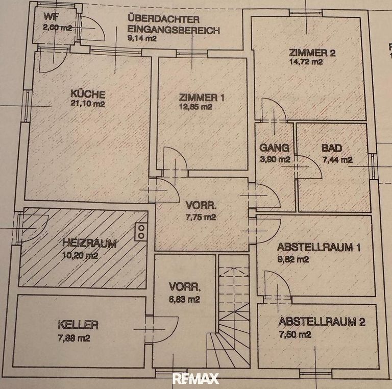 Grundriss Keller  schematisch