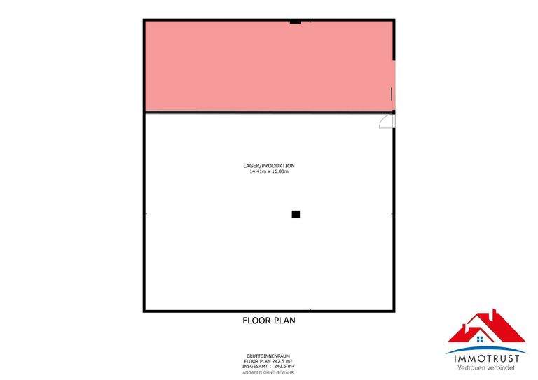 Plan Lager (rosa markiert)