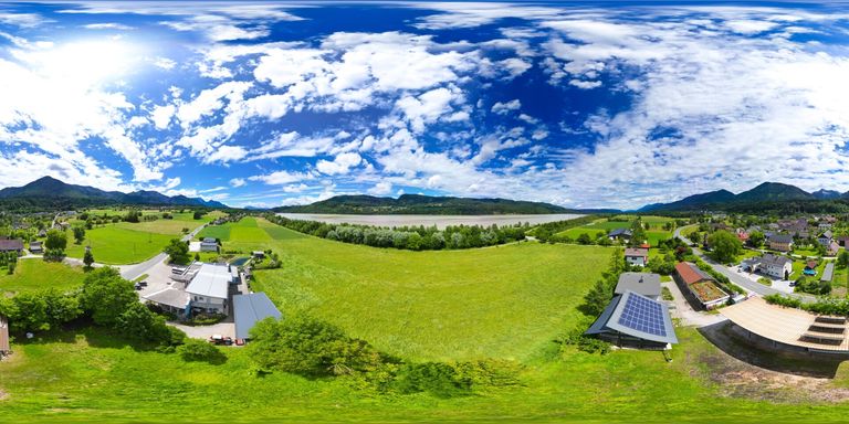 360 Grad Bild über dem Objekt
