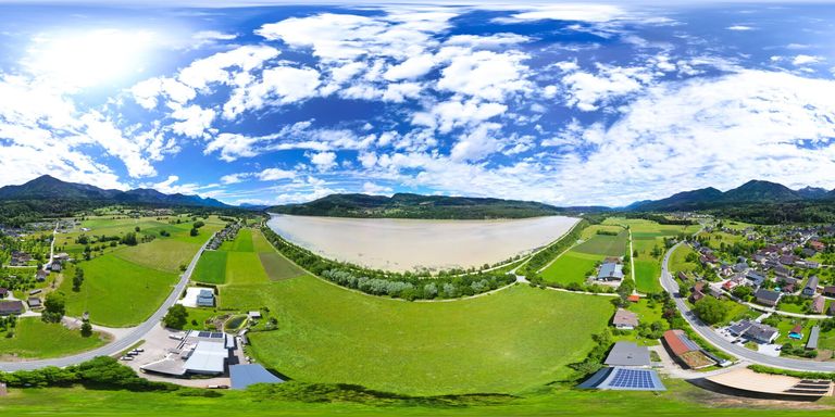 360 Grad Bild über dem Objekt