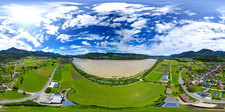 360 Grad Bild über dem Objekt