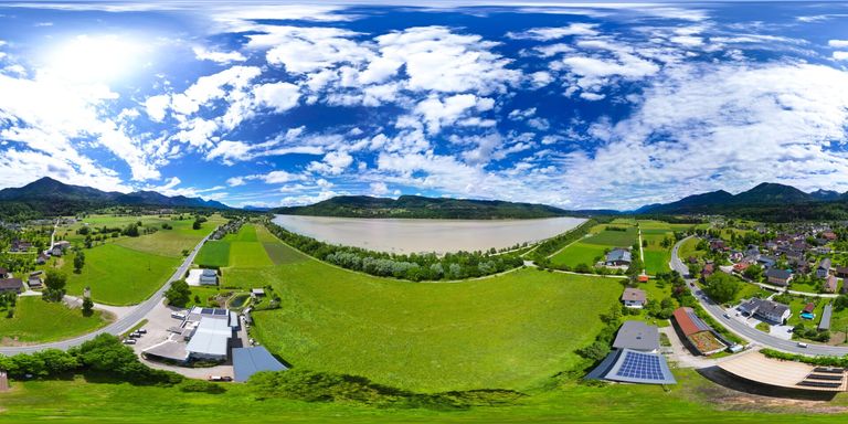 360 Grad Bild über dem Objekt