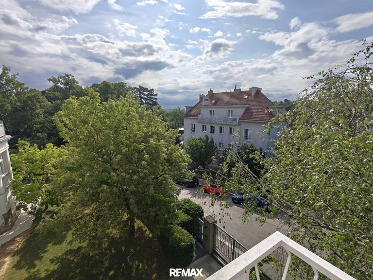 Blick über Wien vom Balkon aus