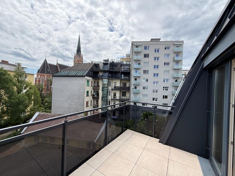 Blick vom Balkon