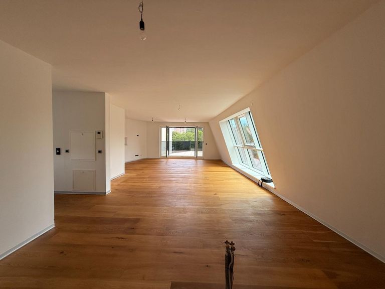 Blick von der zukünftigen Küche