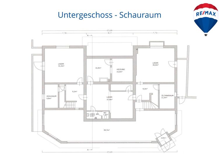 Untergeschoss - Schauraum