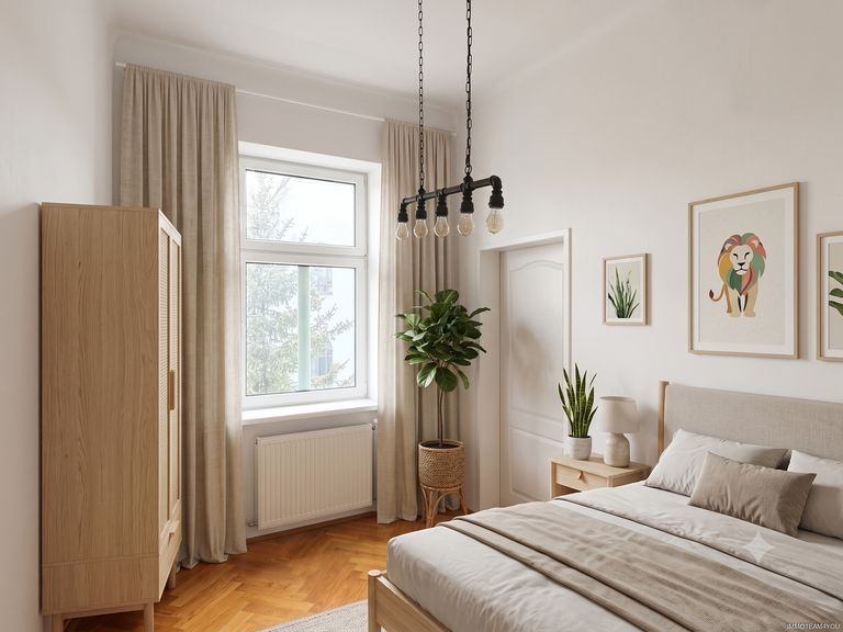 Gestaltungsvorschlag Schlafzimmer mit KI erstellt