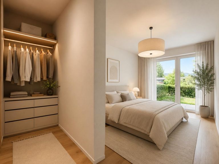 Schlafzimmer eingerichtet von KI