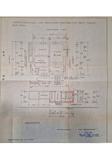 Plan vor Umbau