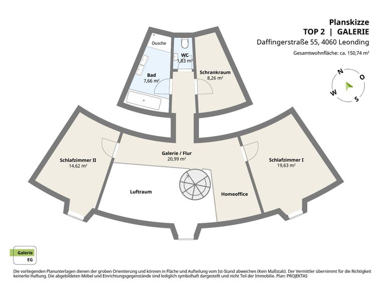 Planskizze Galerie