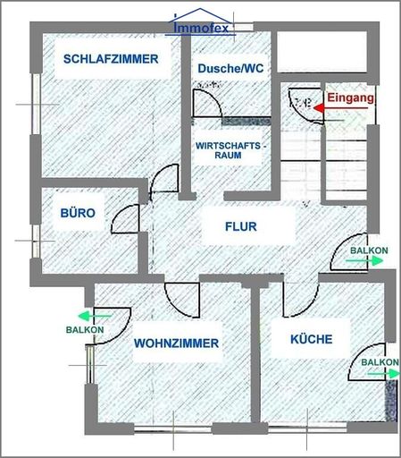 Skizze Wohnraumaufteilung