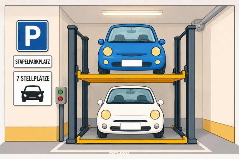 Stapelparkplatz_Symbolfoto (KI)