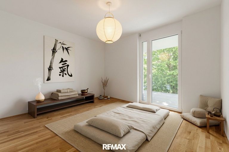 Eingerichteter Shiatsu Raum - KI Symbolfoto