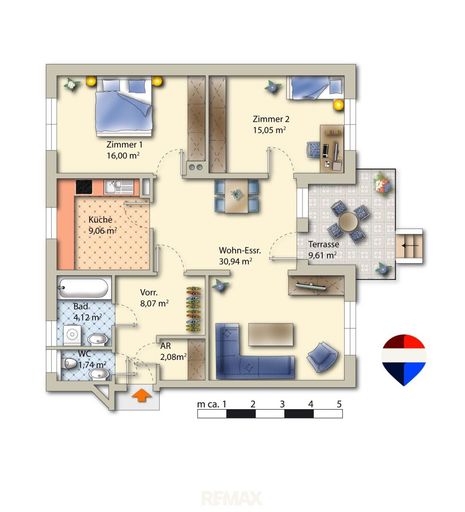 Grundrissplan ETW