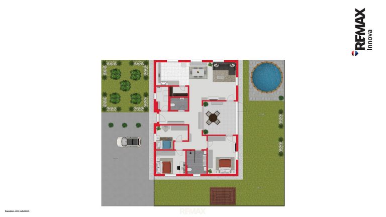 Grundriss mit Außenbereich