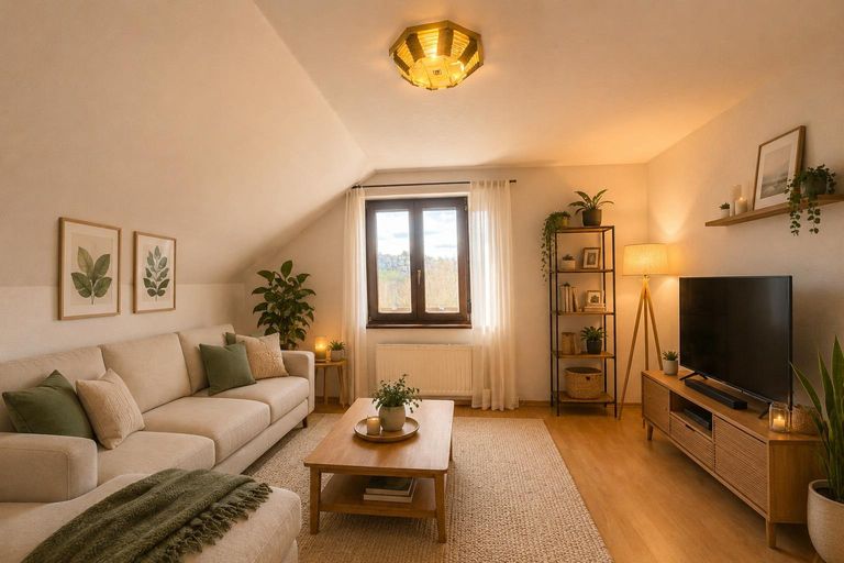 Wohnzimmer virtuell eingerichtet