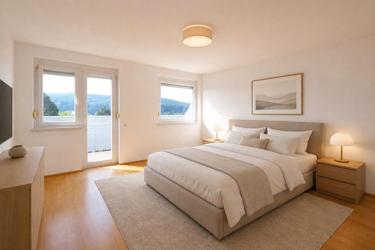 Schlafzimmer (virtuell eingerichtet)