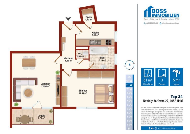 Grundriss Nettingsdorferstr. 27 Top 34