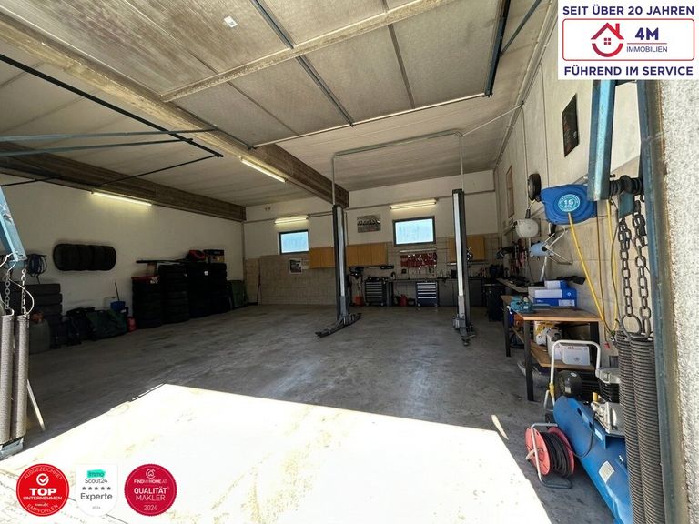 Garage mit Werkstatt & Hebebühne