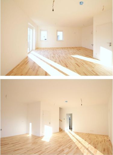 große Wohnküche ca. 41 m² mit Gartenausgang