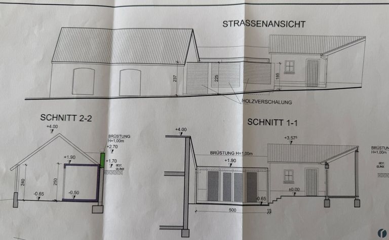 Ansicht und Schnitt