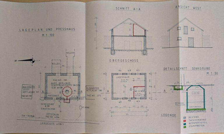 genehmigter Bauplan