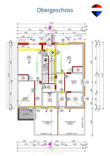 Obergeschoss Projektplan