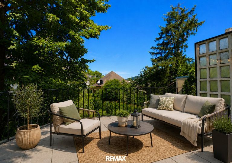 Terrasse – virtuell eingerichtet