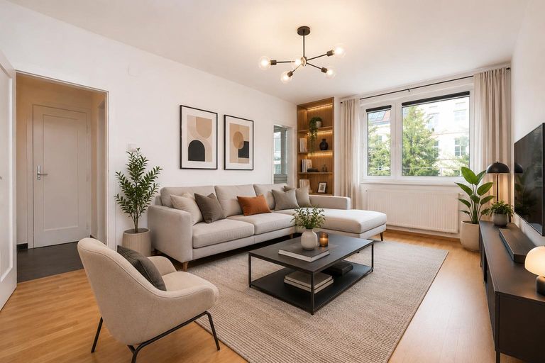 Wohnzimmer (virtuell eingerichtet)