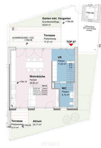 Grundriss Erdgeschoss Top 7