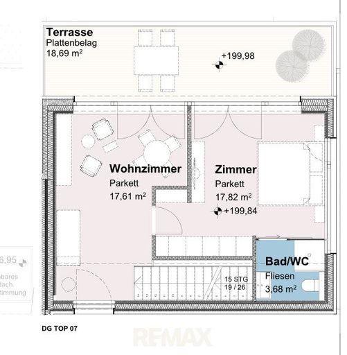 Grundriss Dachgeschoss Top 7